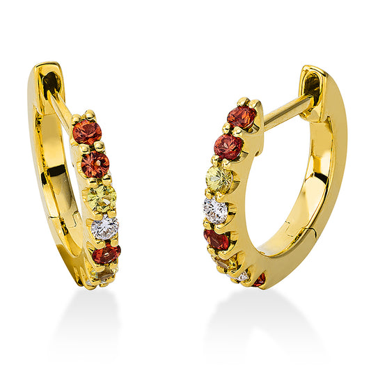 Hoop earrings 18 kt gold