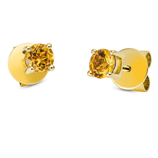 Ear studs 4 prongs 18 kt gold