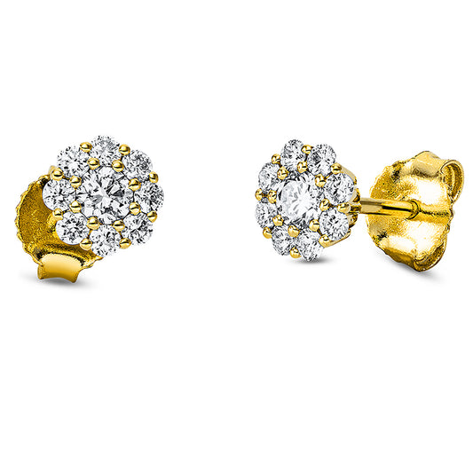 Ear studs 18 kt gold