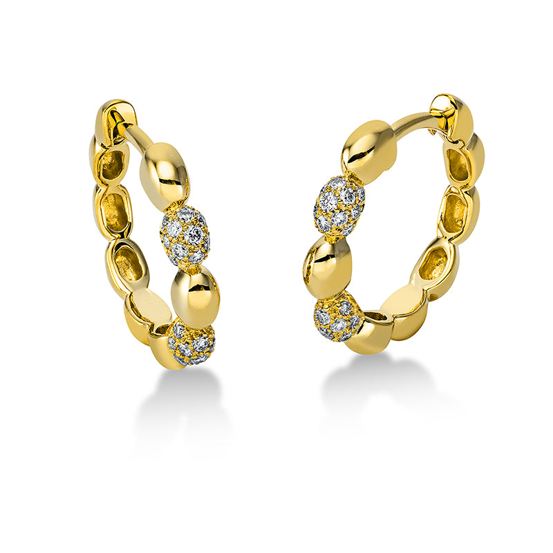 Hoop earrings 18 kt gold