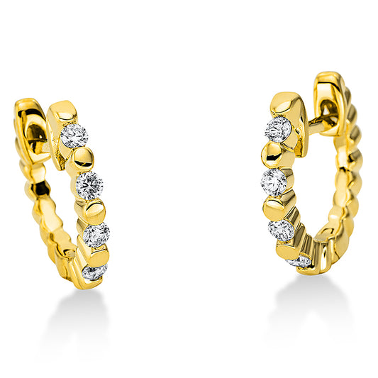 Hoop earrings 18 kt gold