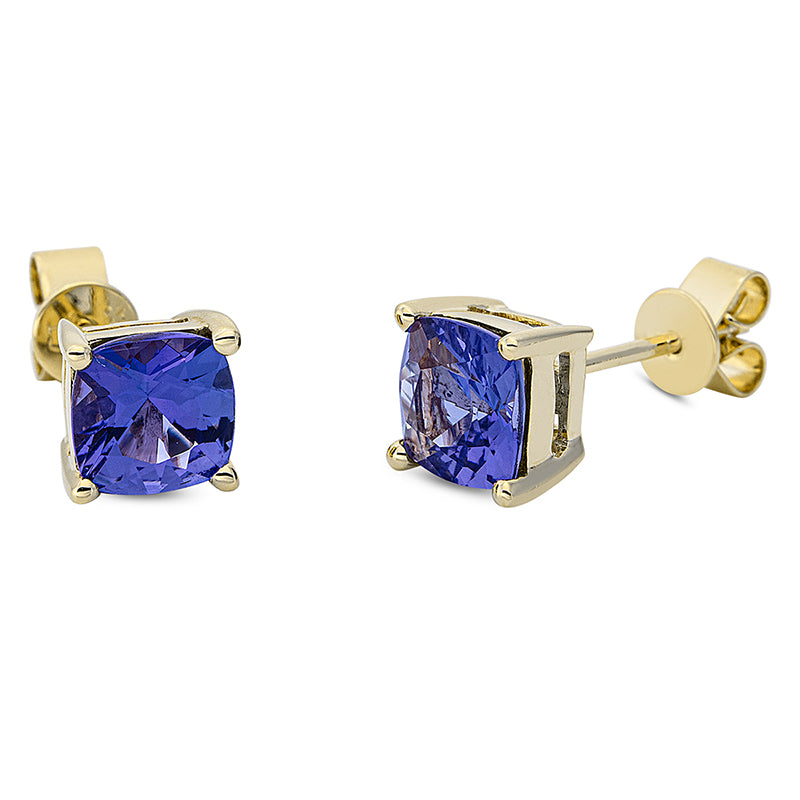 Ear studs 4 prongs 14 kt gold