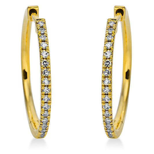 Hoop earrings 18 kt gold