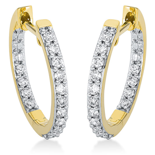 Hoop earrings 18 kt gold