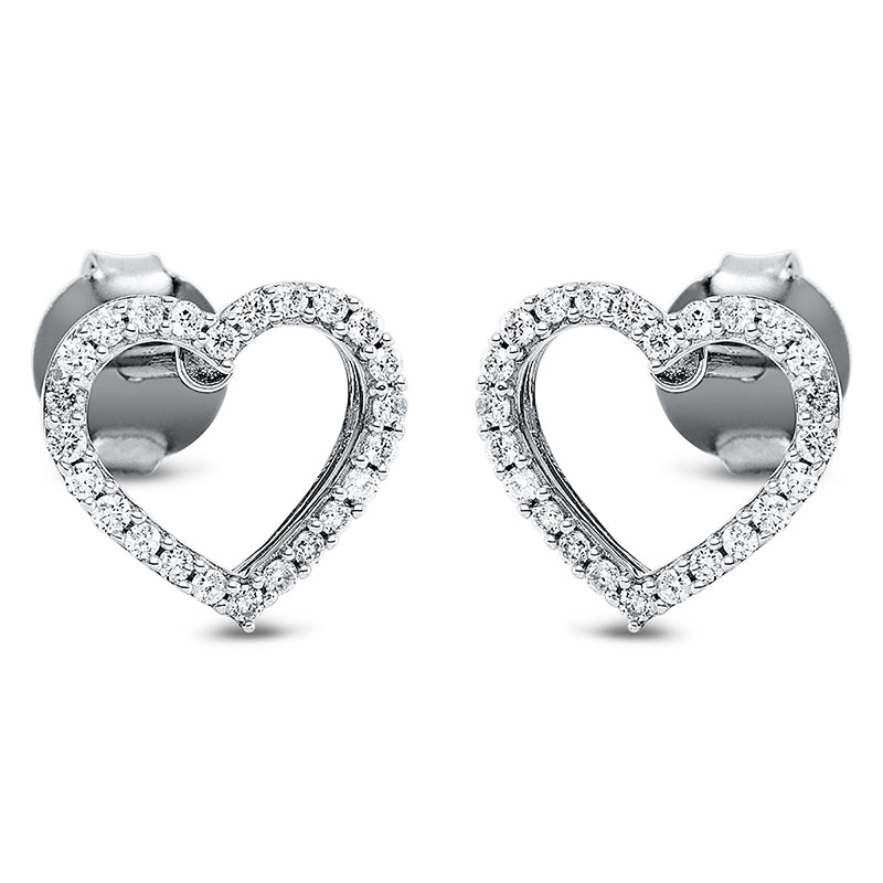 Earrings 18 kt WG heart