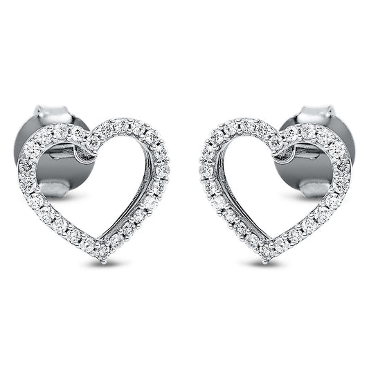 Earrings 18 kt WG heart