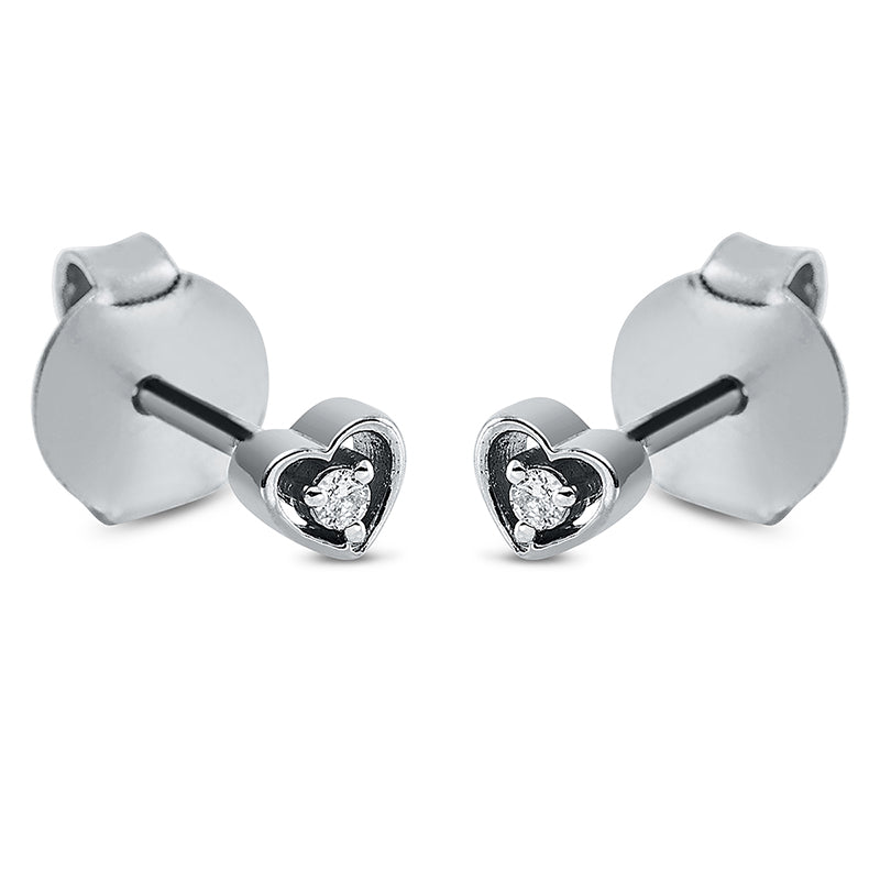 Earrings 18 kt WG heart