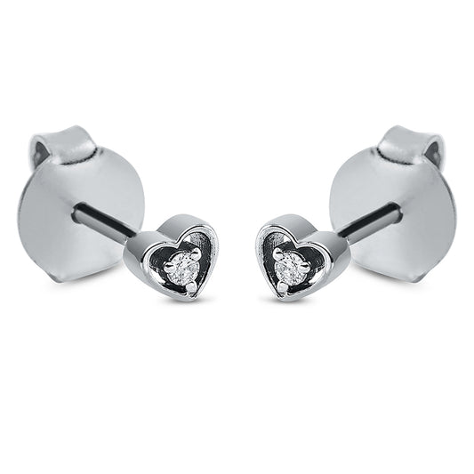 Earrings 18 kt WG heart