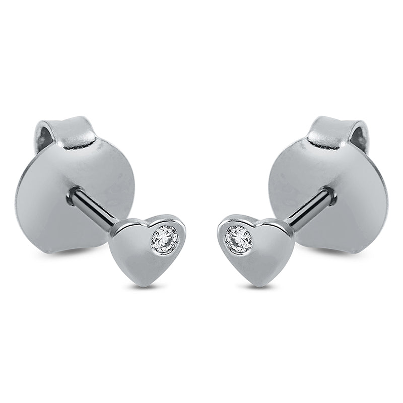 Earrings 18 kt WG heart