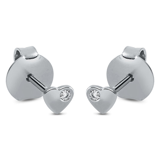 Earrings 18 kt WG heart