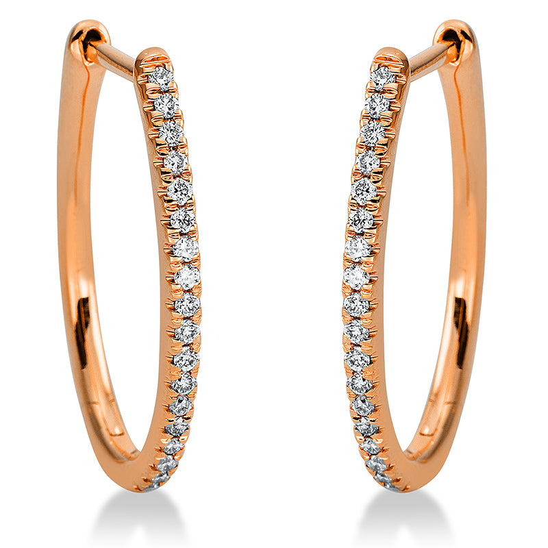 Hoop earrings 18 kt gold