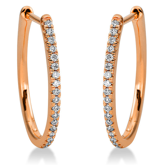 Hoop earrings 18 kt gold