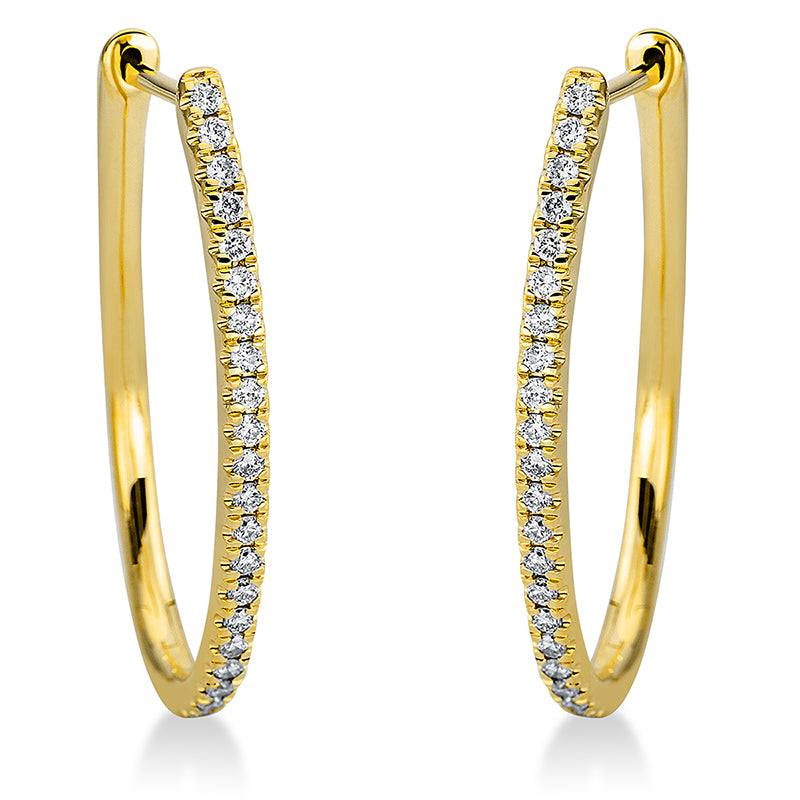 Hoop earrings 18 kt gold