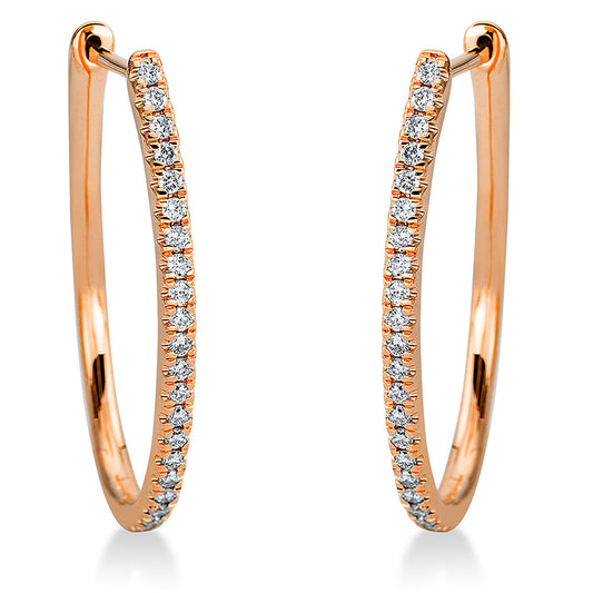 Hoop earrings 18 kt gold