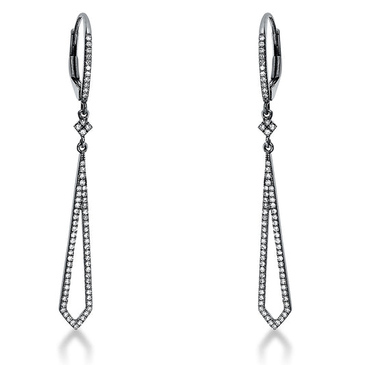 Earrings 18 kt WG, black rhodium plated