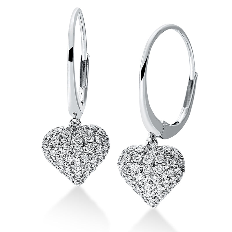 Earrings 18 kt WG heart