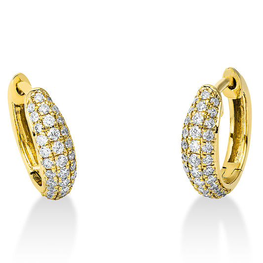 Hoop earrings 18 kt gold