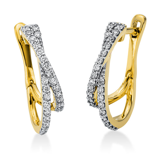 Hoop earrings 18 kt gold