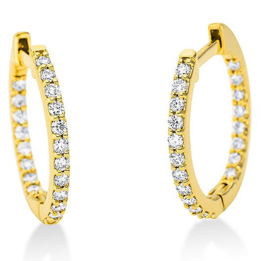 Hoop earrings 18 kt gold