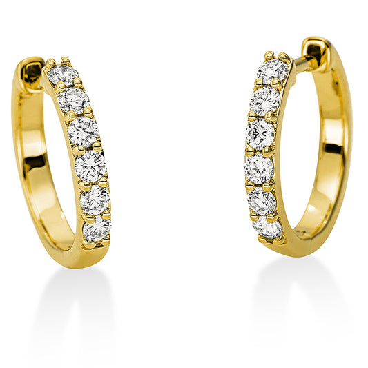 Hoop earrings 18 kt gold