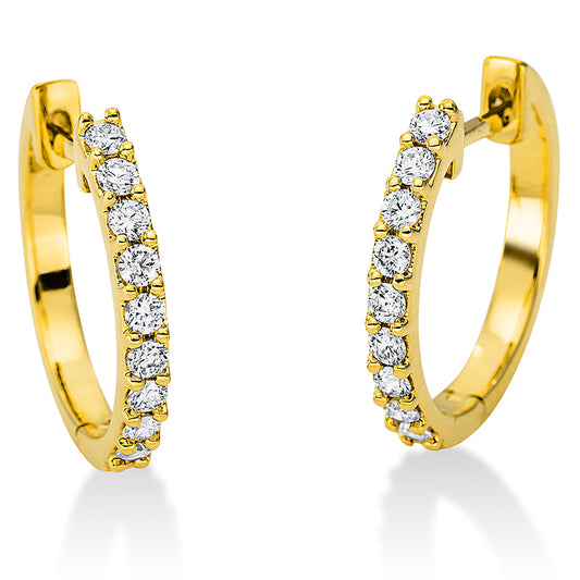 Hoop earrings 18 kt gold