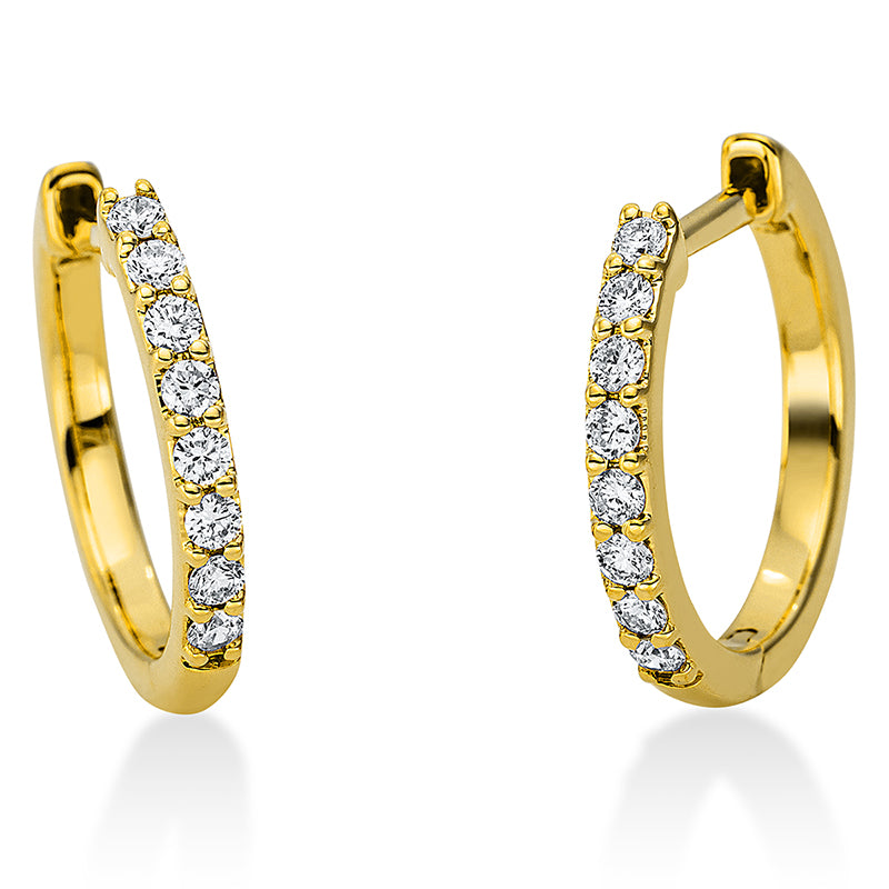 Hoop earrings 18 kt gold