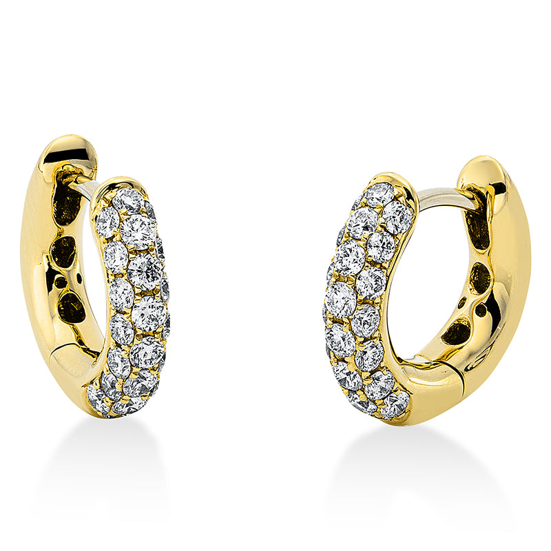 Hoop earrings 18 kt gold