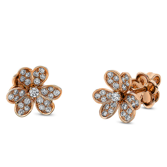 Ear studs 18 kt rose gold