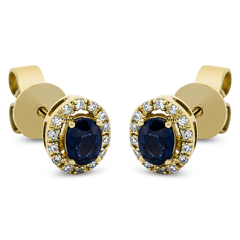 Ear studs 4 prongs 18 kt gold