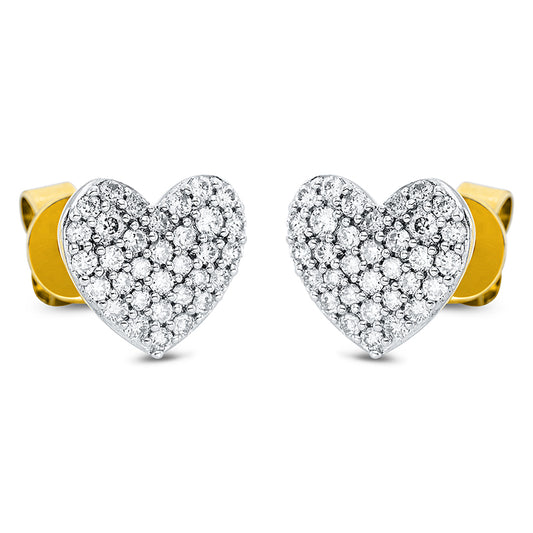 Ear studs 18 kt GG heart