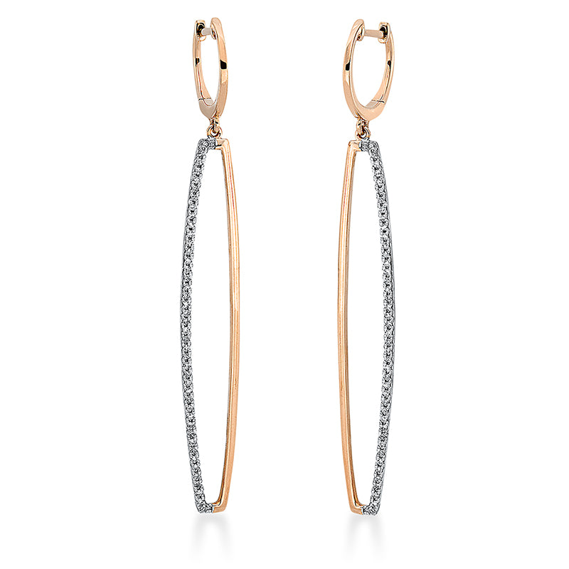 Earrings 14 kt rose gold