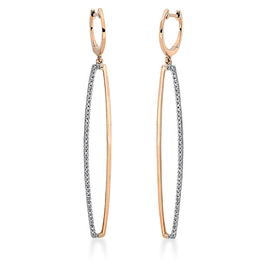 Earrings 14 kt rose gold