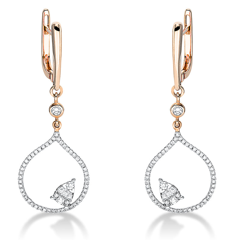 Earrings 14 kt rose gold