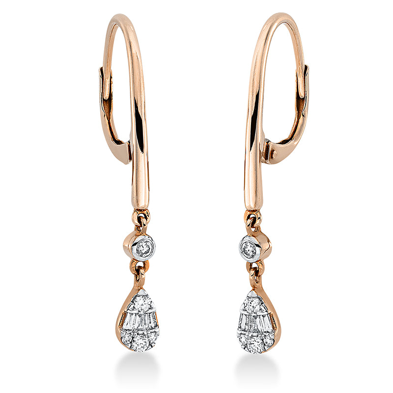 Earrings 14 kt rose gold