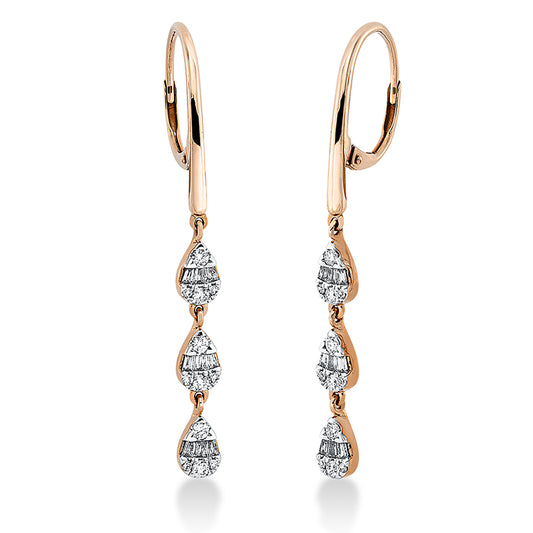 Earrings 14 kt rose gold