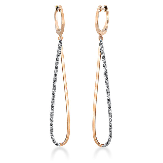 Earrings 14 kt rose gold