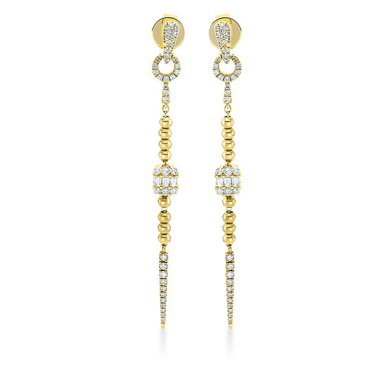 Earrings 18 kt GG, gold ball