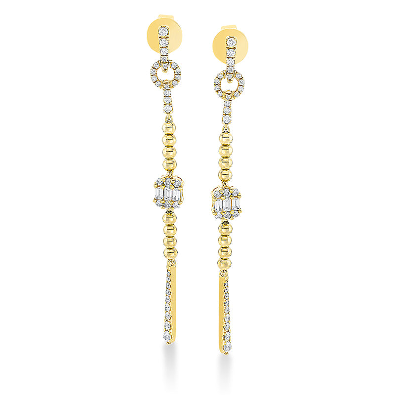 Earrings 18 kt GG, gold ball