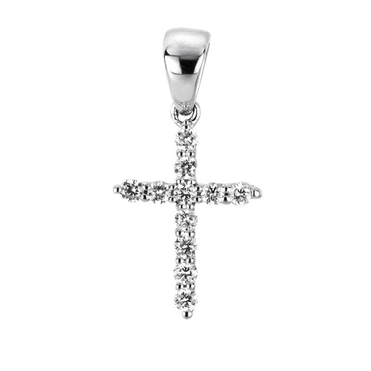 18 kt WG cross pendant