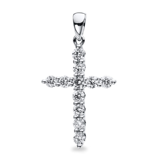 18 kt WG cross pendant with eyelet