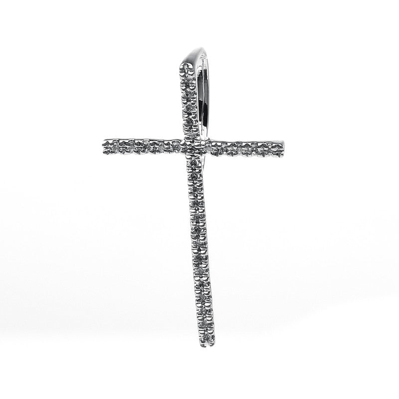 18 kt WG cross pendant with eyelet