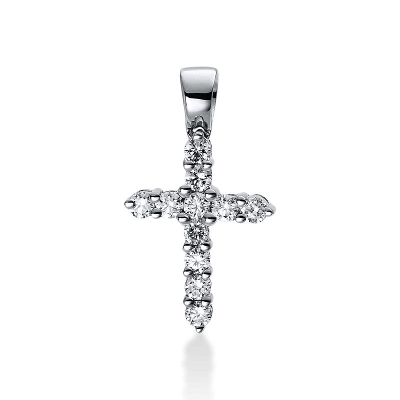 18 kt WG cross pendant with eyelet