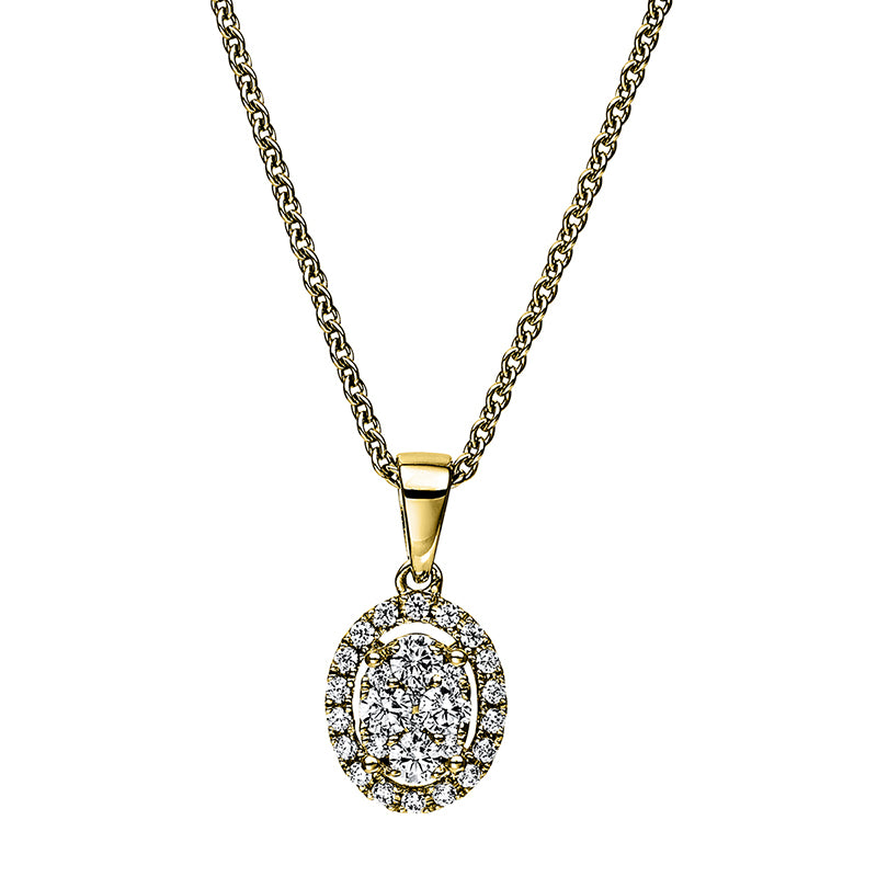 14 kt GG oval pendant with eyelet