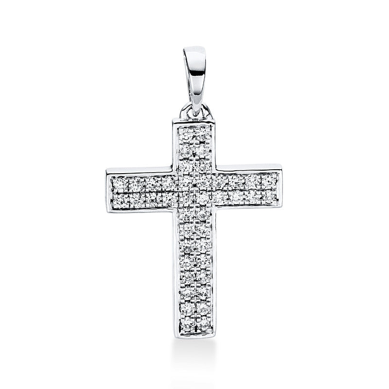 18 kt WG cross pendant with eyelet