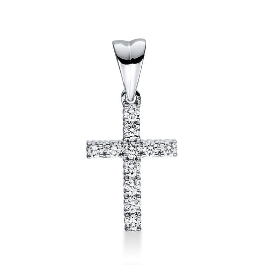 18 kt WG cross pendant with eyelet