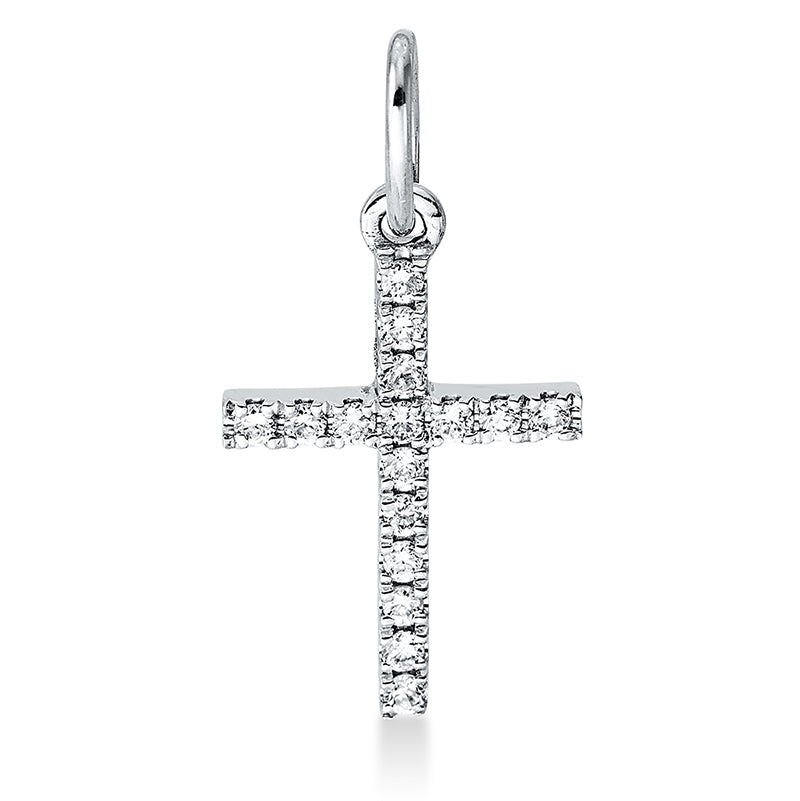 18 kt WG cross pendant with eyelet