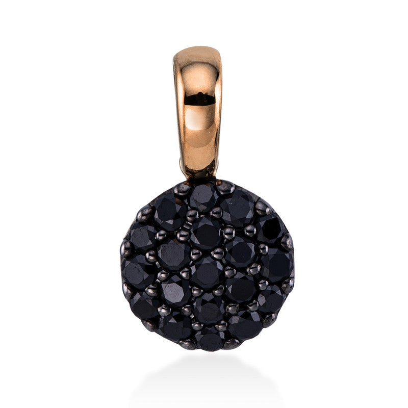 Pendant 18 kt RG, setting black rhodium-plated