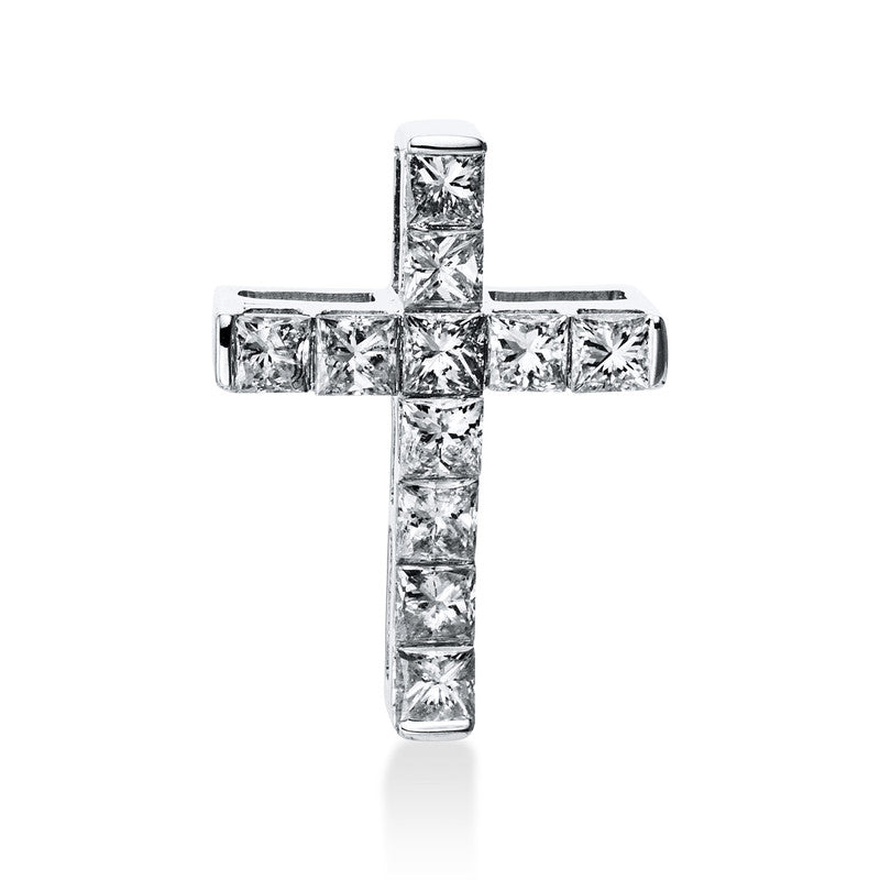 18 kt WG cross pendant