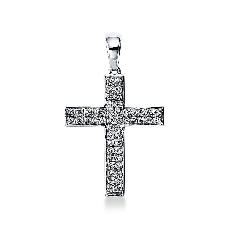 18 kt WG cross pendant with eyelet