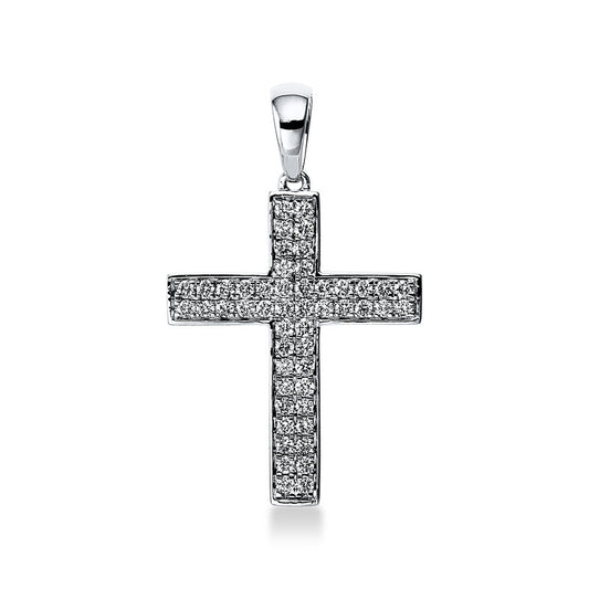 18 kt WG cross pendant with eyelet